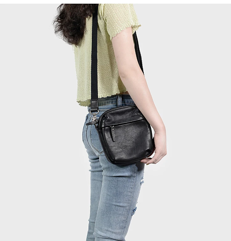 Simple New Women's Bag Genuine Leather Small Shoulder Crossbody Female Messenger Fashion Trend Ladies Street Bags | Багаж и сумки