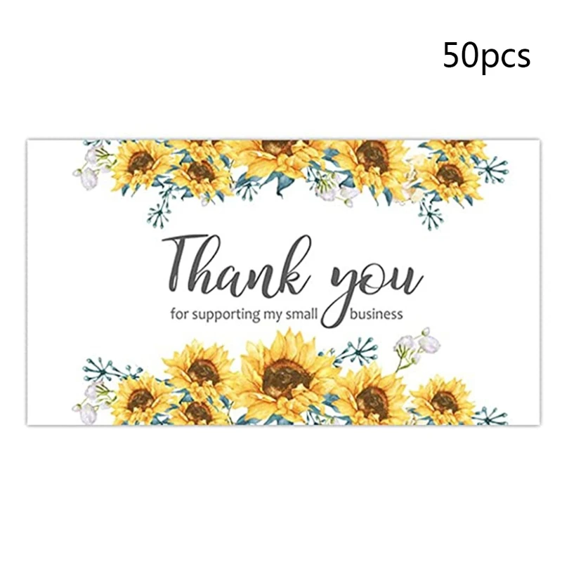 

Наклейка с надписью «Sunflower Thank You» для визиток