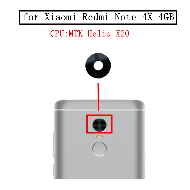Стеклянные линзы для задней камеры Xiaomi Redmi Note 4X 4 Гб MTK | Мобильные телефоны и