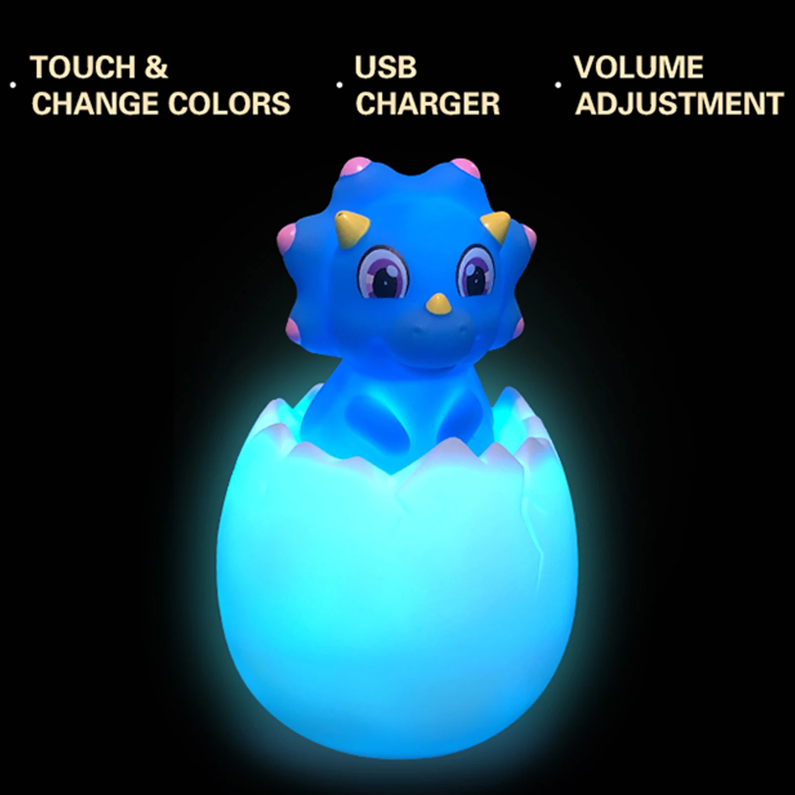 

RC Dinosaur Night Light With Music Baby Colour Luminous Toys Night Sleep Light Kids LED Cute Changing Visible At Night Lamp
