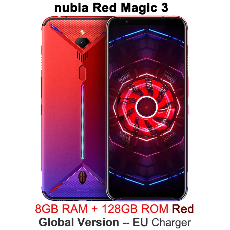 8G 128G Red EU Глобальная версия, мобильный телефон zte nubia Red Magic 3, 6,65 дюймов, Восьмиядерный процессор Snapdragon 855, 48 МП, 16 МП, 6 ГБ, 128 ГБ, 5000 мАч, игровой телефон - Цвет: 8G 128G Red EU