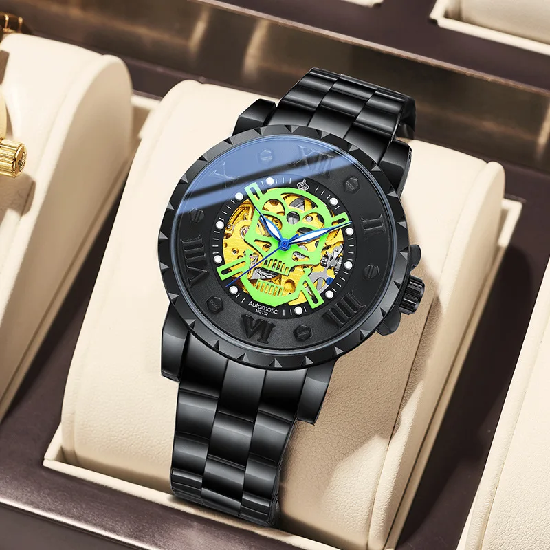 Часы MG.ORKINA Мужские автоматические деловые модные механические светящиеся