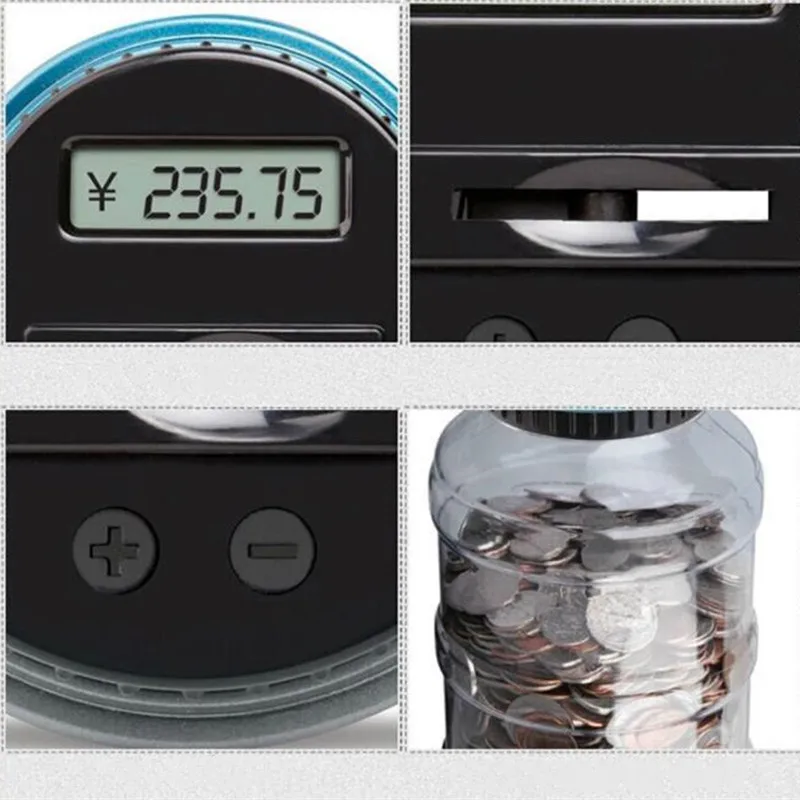 Контейнер для хранения денег на 2 5 л электронный цифровой ЖК-подсчет контейнер