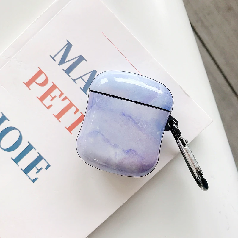 Модный мраморный узор для Airpods 2/1 чехол Роскошный силиконовый Bluetooth защитный чехол для наушников для Air pods чехол мягкий чехол