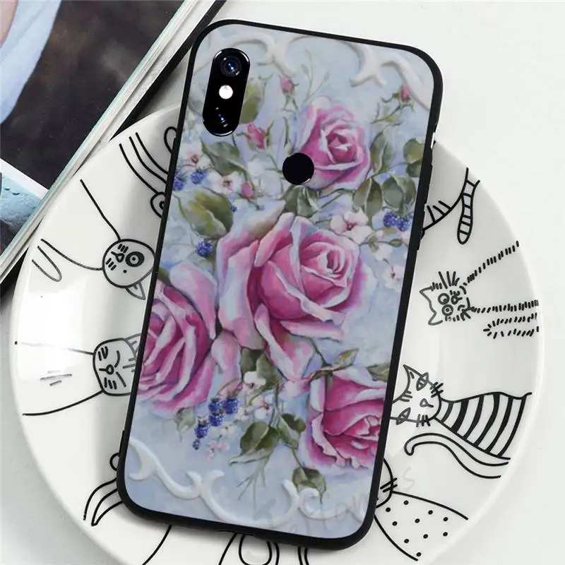 

Flower Emboss Phone Case For Xiaomi Redmi 4x 5 plus 6A 7 7A 8 mi8 8lite 9 note 4 5 7 8 pro