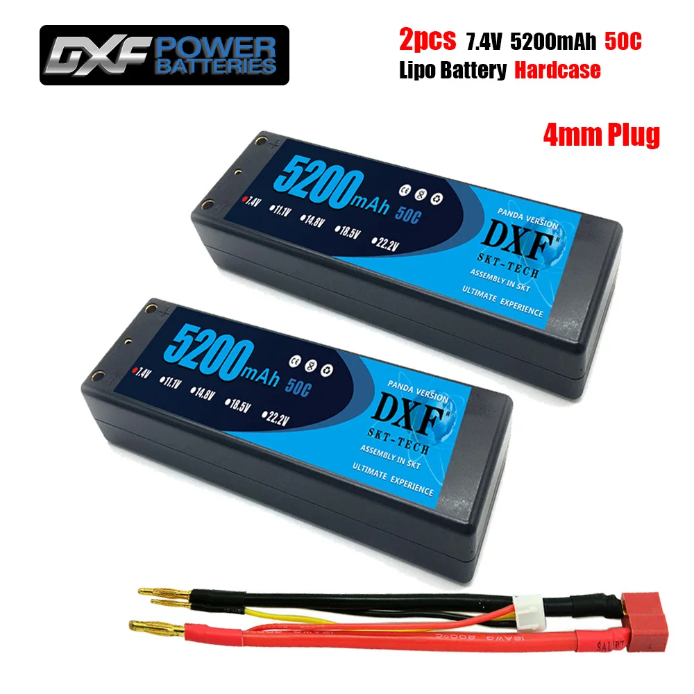 DXF 5200mAh 4 мм Lipo батарея 7 V 50C 2S LiPo RC Deans XT60 EC5 для Evader BX автомобиль грузовик Truggy Багги