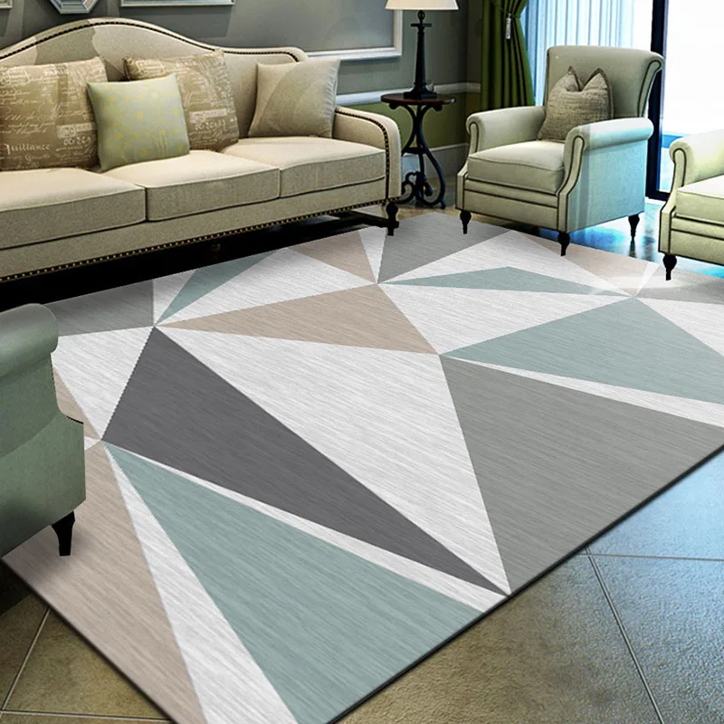 Large Big Area Rugs Modern Polyester Soft Carpets For Living Room Bedroom Metal Style Home Carpet Floor Door Mat Alfombra | Дом и сад