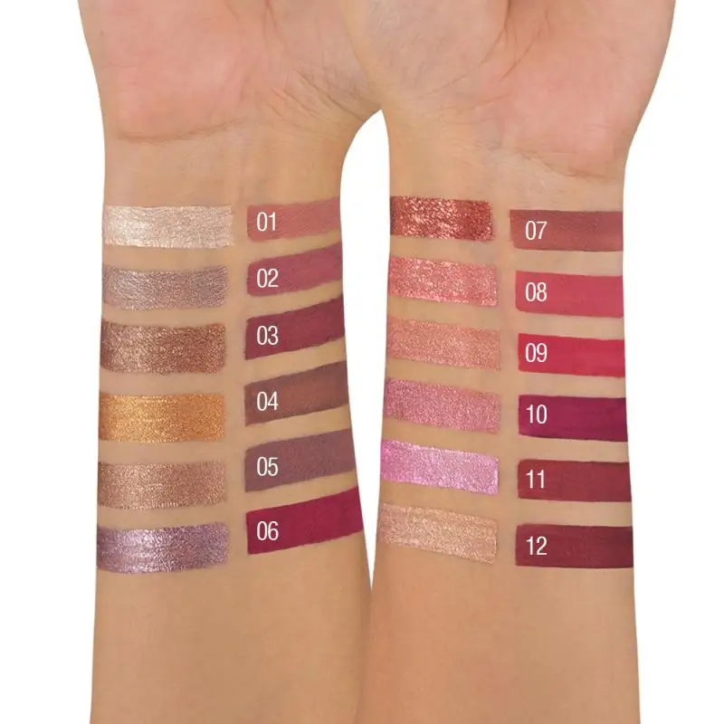 

MissYoung 2 In 1 Eye Shadow Eyeliner Lip Gloss Combination Pearlescent Pearl Velvety Liquid Pencil Cosmetic TSLM1 Smooth Silky