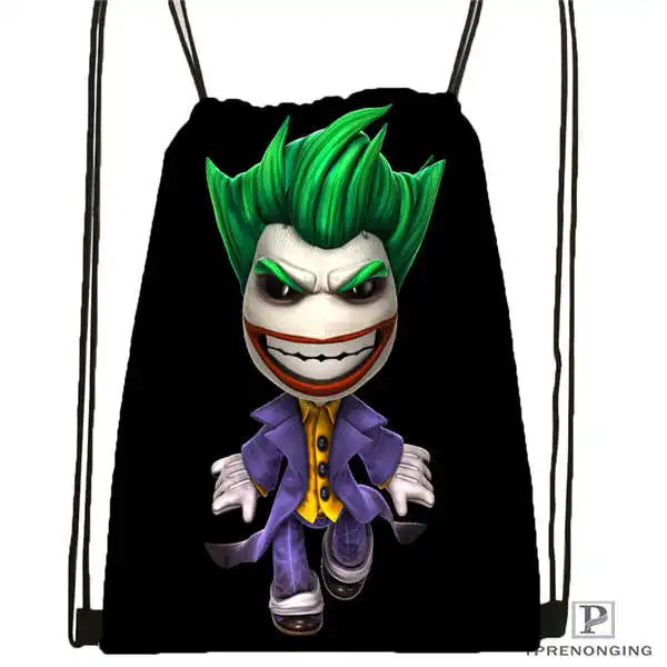 Custom the joker batman arkham походная сумка на шнурке милый рюкзак для детей (черная спинка)