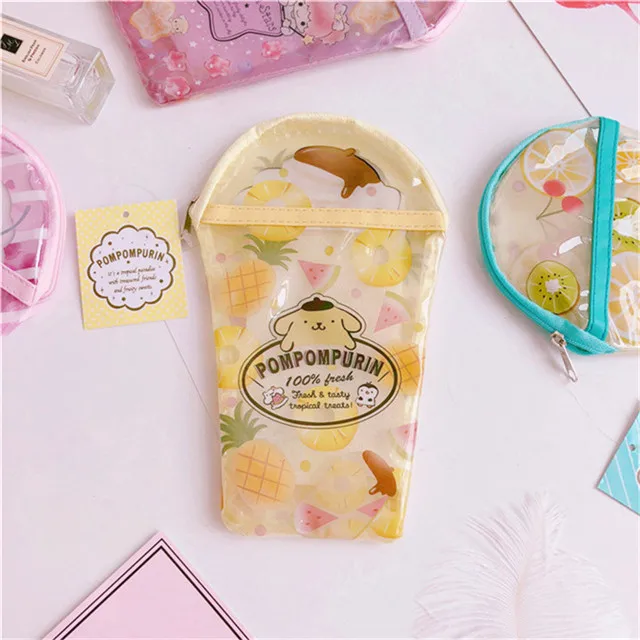 Новая мода My Melody Little Две звезды Cinnamoroll PomPom Purin для девочек мини ПВХ прозрачный Кошелек для монет для детей Подарки