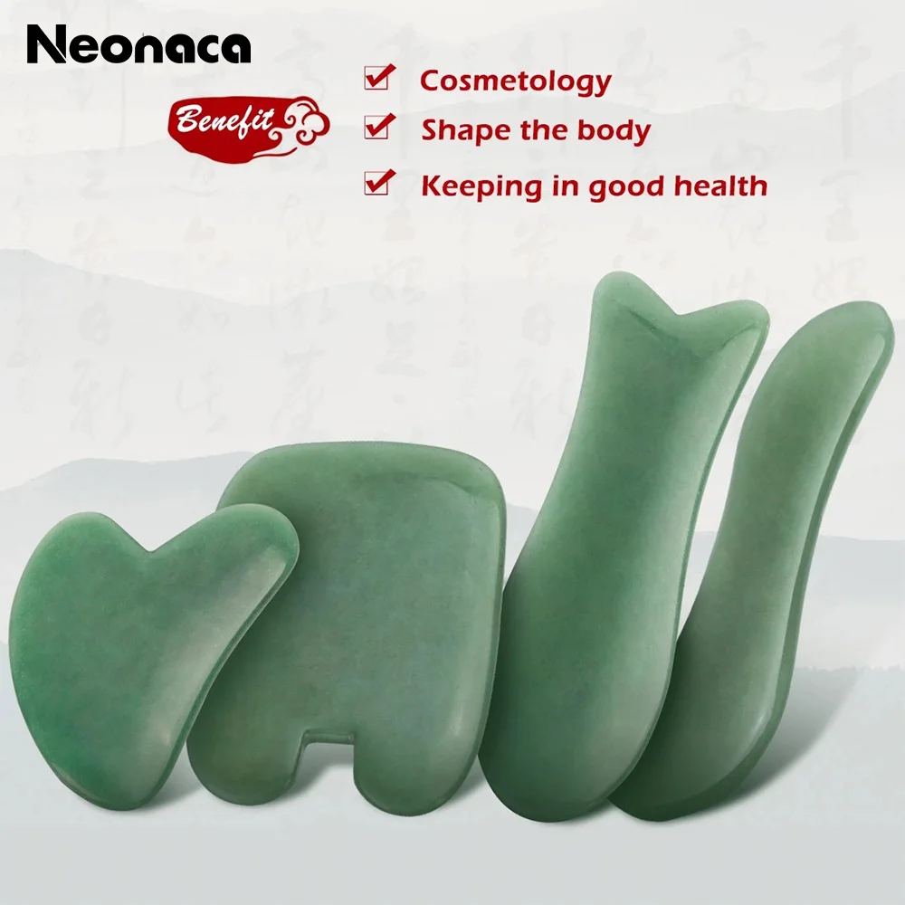 

Natural Jade Massager Guasha Board Massage Tool Acupuncture SPA Therapy Gua Sha Massager Scraping Board for Face Back Body