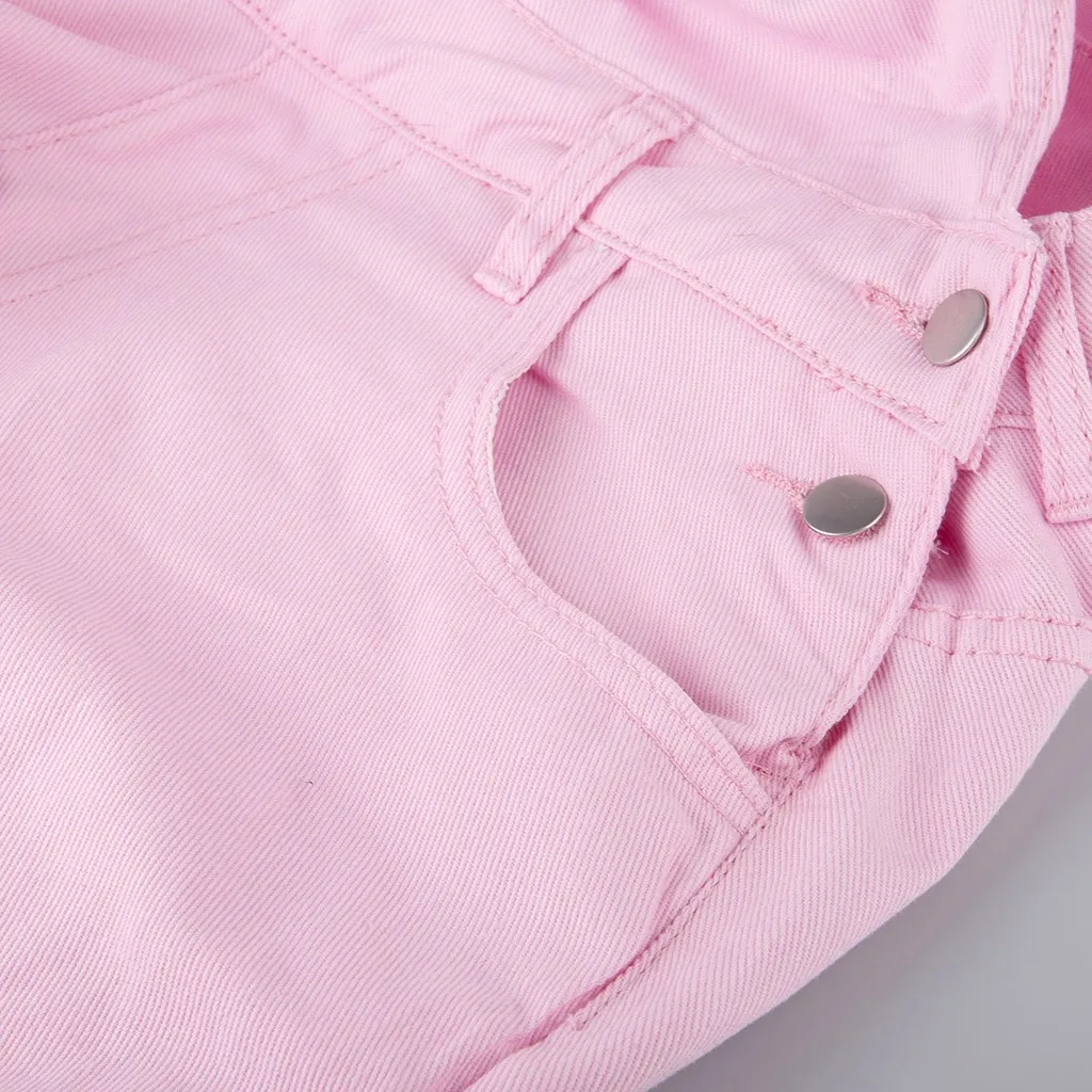 2019 розовые повседневные мужские штаны с дырками и несколькими карманами