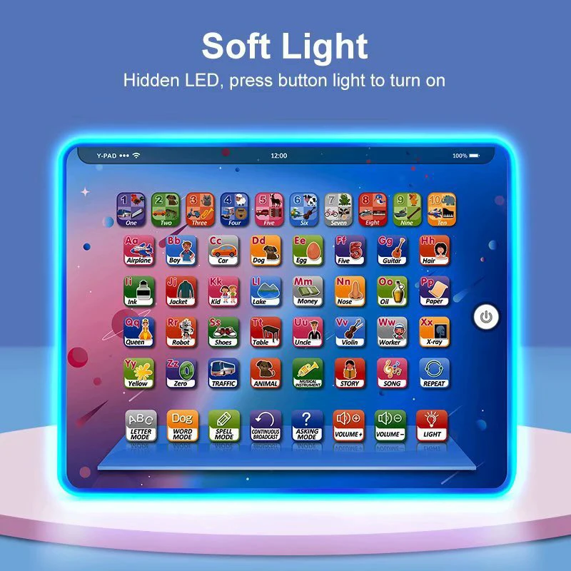 

Baby Mini Touch Tablet Computer Early Learning Pad Multi-Function Electronic Educational Toy for Children Kids Reading