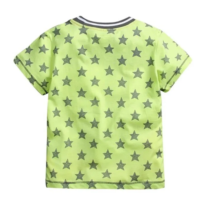 Летняя футболка для маленьких мальчиков Забавные топы с аппликацией лица