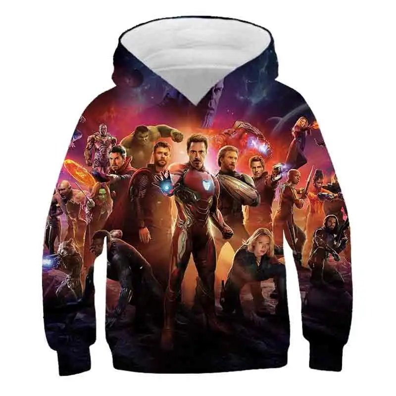 

Super-Hero Hulk- Spidermn Hoodie Girl Baby Boys Clothes Cartoon Kids Sweatshirt Hoodies Girls Children 4-14 Years Clothing
