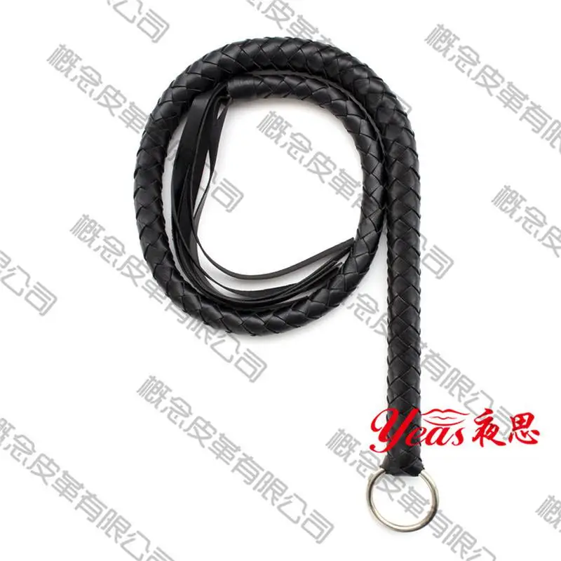 Плетка кожаная черно-белая плетка ручной работы секс-игрушки | Красота и здоровье