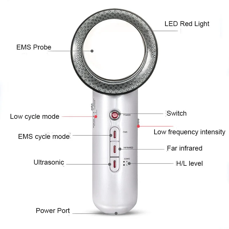 Ультразвуковой кавитационный EMS Массажер для коррекции фигуры потеря веса анти