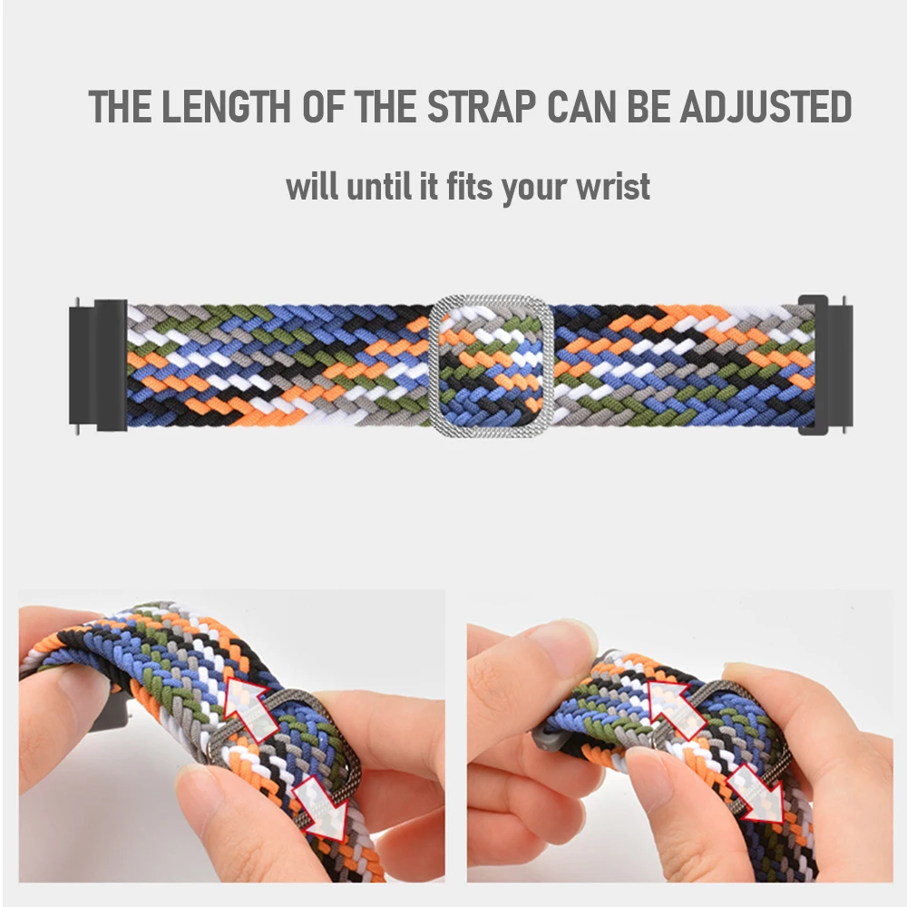 20 22mm Nylon Band for HONOR Magic 2 42mm 46mm Watch Elastic Adjustable Wrist Strap for Honor ES GS Pro Stratos Watch Watchband