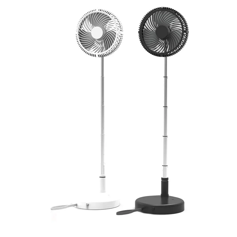 

New Portable Mini Folding Fan USB Charging Telescopic Desktop Floor Fan 180 Degree Rotation Fourth Gear Home Office Cooling Fan