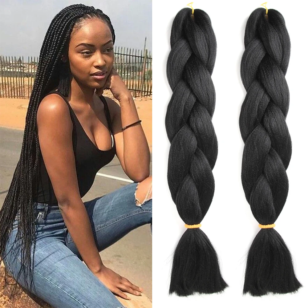 Braiding Synthetic Hair Extensions  Braid Hair  For  100 Colors Heat Resistant Fiber