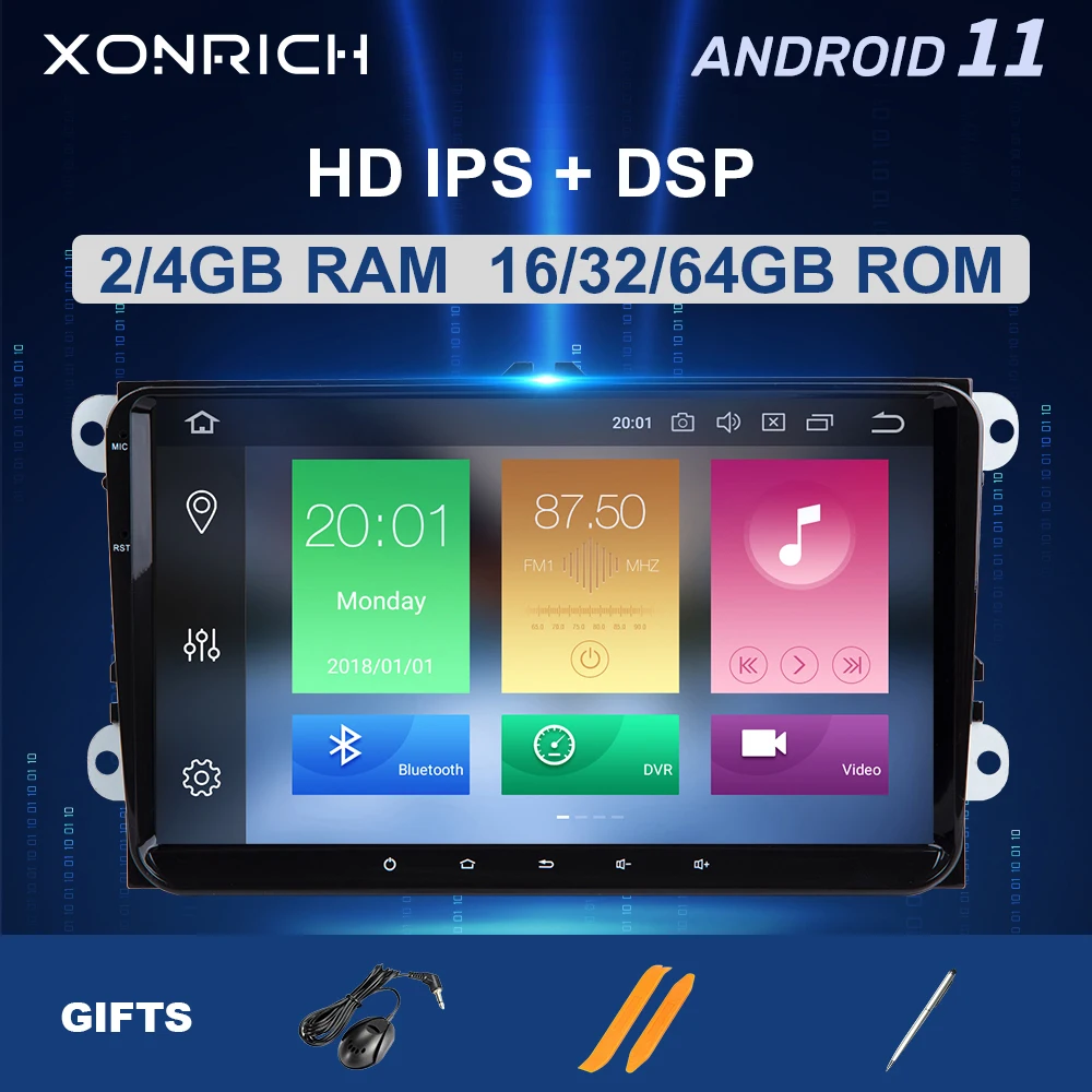 

1 Din Android 10.0 Car Multimedia For Amarok Volksagen VW Passat B6 golf 5 6 Skoda Octavia 2 Superb 2 Seat Leon Navigation Radio