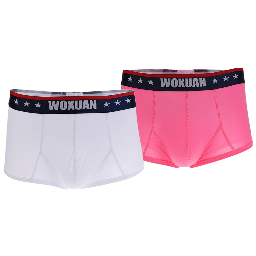 

Mens Seamless Boxers Briefs Shorts Underwear Bulge Pouch Underpant Trunks