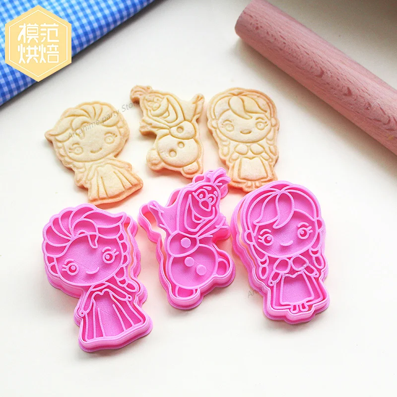 Формочка для выпечки ледяного печенья 3D Дисней Принцесса Эльза Анна Инструменты