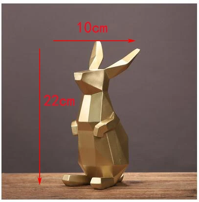 Европейские, полимерные геометрические Lucky Rabbit маленькие украшения, открывающие подарки на новоселье, домашняя мебель, гостиная/офис, Ремесла, Декор - Цвет: style2