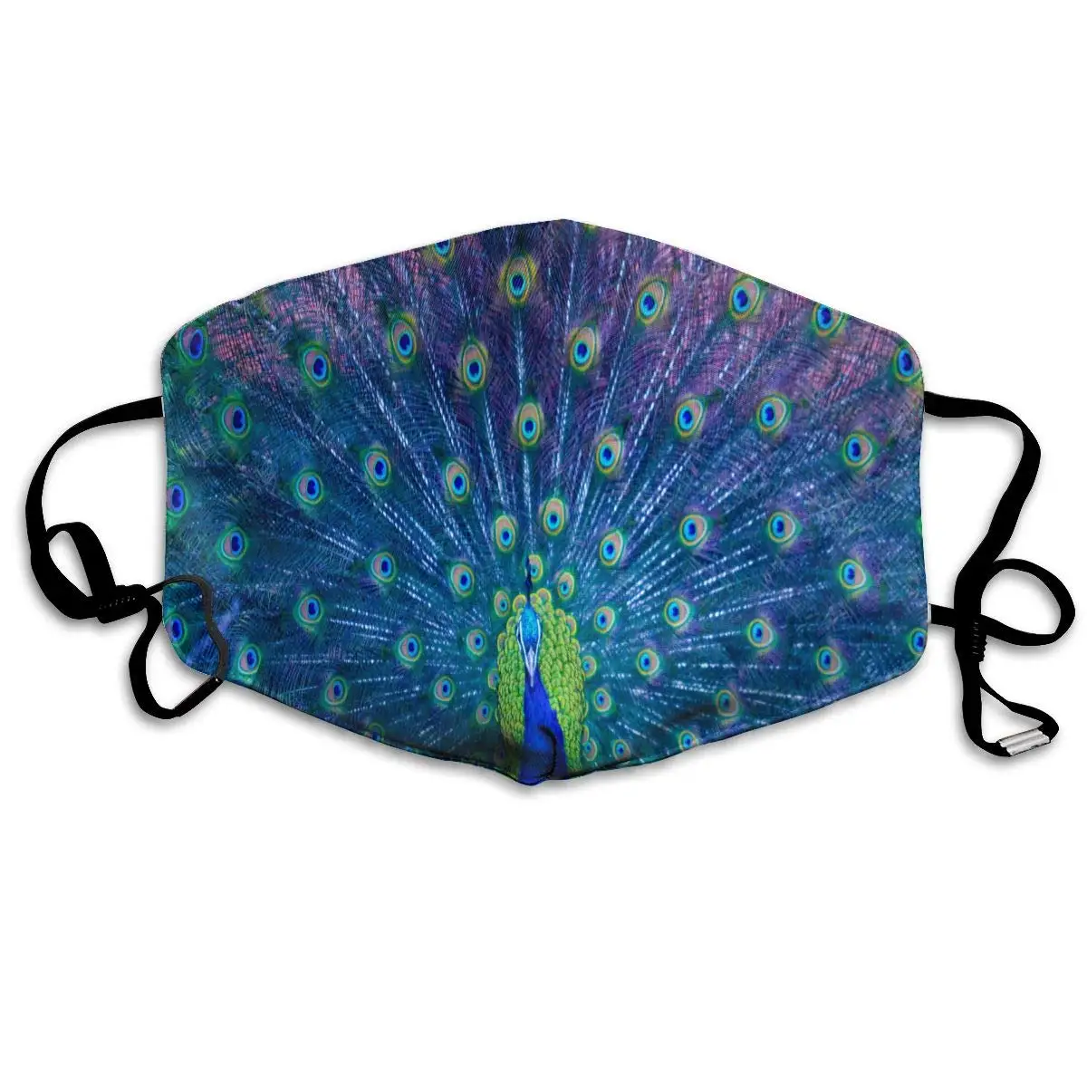 Уникальная маска многоразовая Пылезащитная для лица цветная рисования павлина
