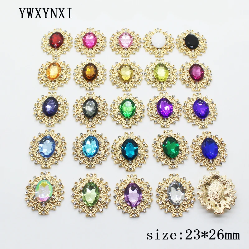 Новые украшения аксессуары пряжки 10 шт Позолоченные Стразы Декоративные