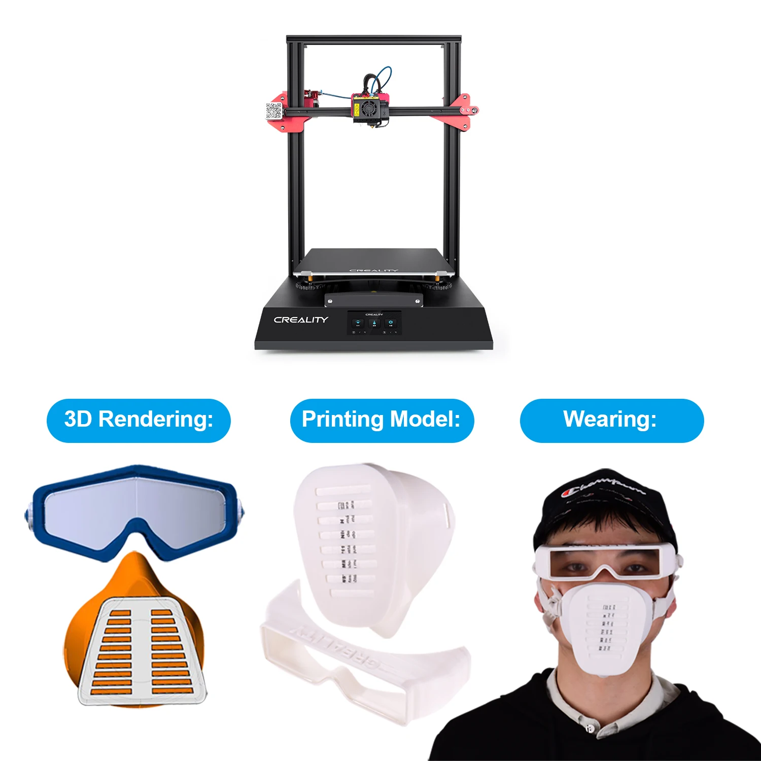Kaufen CREALITY CR-10S Pro V2 Verbesserte 3D Drucker DIY Kit Große Druck Größe 300*300*400mm Mit Voller Farbe Digital Touchscreen