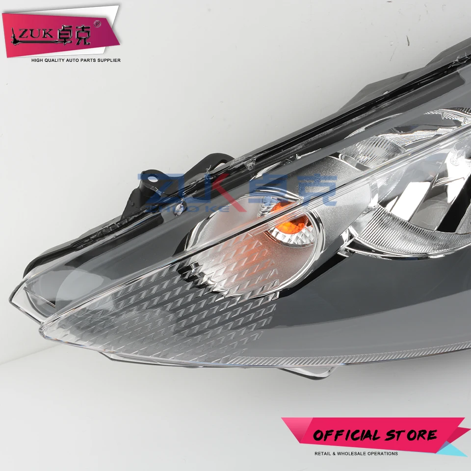 

ZUK Left Right Headlight Headlamp Head Light Lamp For Ford Fiesta 2009 2010 2011 2012 With Lamp Bulbs Inside Front Bumper Lamp