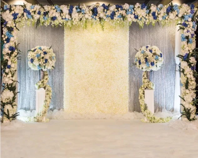 

7X5 футов белые цветочные цветы белая марлевая занавеска романтический свадебный ковер пользовательский фото фон винил 220 см X 150 см