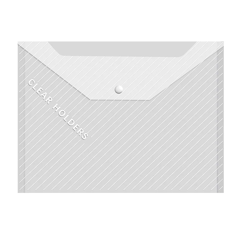 

New 50pcs File Bag Transparent Plastic A4 Thickening Large Capacity Student Stationery Office Contract Storage Office Supplies