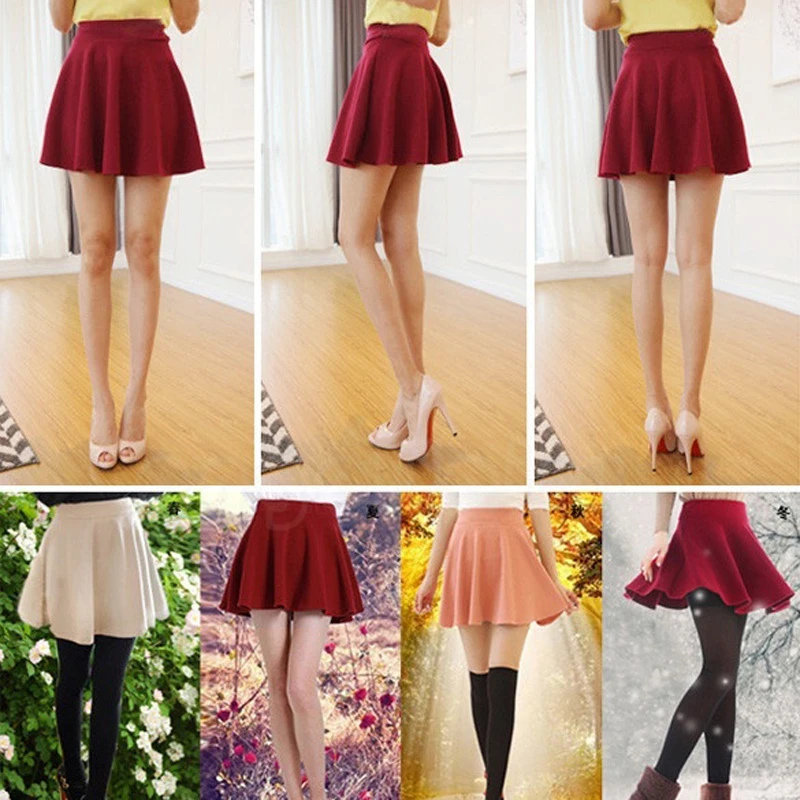 Модная плиссированная юбка для женщин школьная пикантная короткая мини Осенние