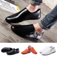 lin king big size men casual flats shoes fashion man pu leather shoes lazy loafers moccasins slip on mens flats driving shoes