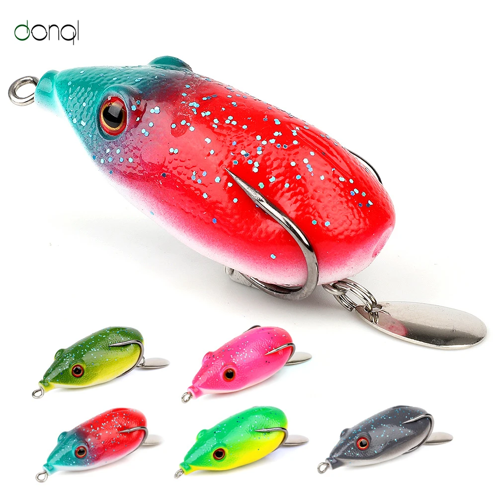 DONQI 1 шт. мягкие рыболовные приманки лягушка искусственная резиновая приманка