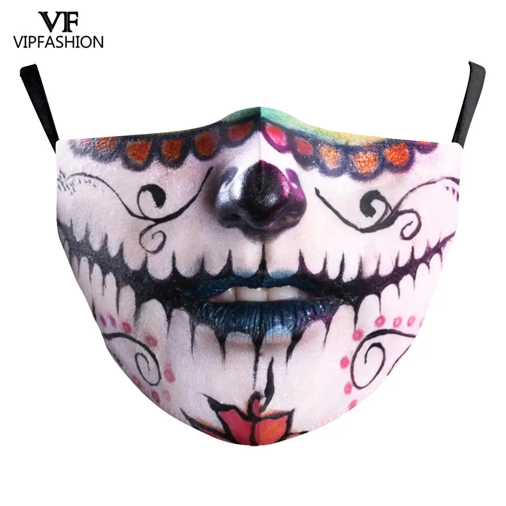 Модные моющиеся тканевые маски VIP для Хэллоуина с забавным джокером принтом лица