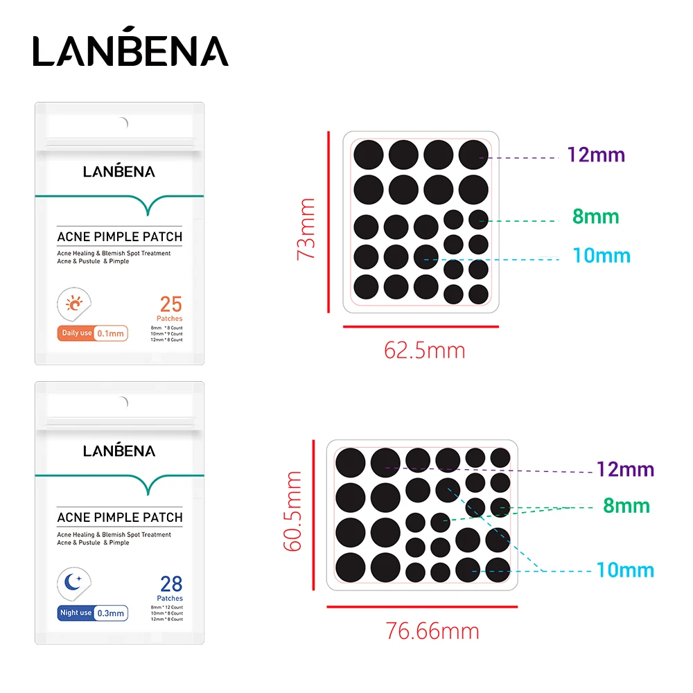 

LANBENA Acne Pimple Patch Invisible Acne Stickers Invisible Acne Stickers Blemish Blackheads Treatment Pimple Remover Skin Care