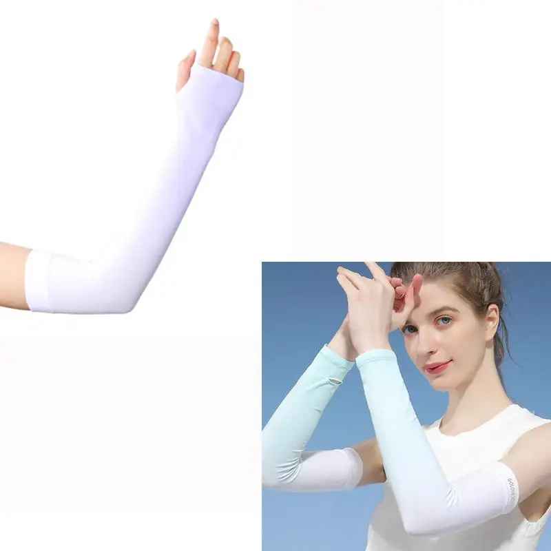 

Cycling Sleeve Outdoor Ice Silk Arm Sleeves Breathable Quick Dry Anti-sunburn Driving Sleeves Volleyball Jogging Mtb Arm Cover