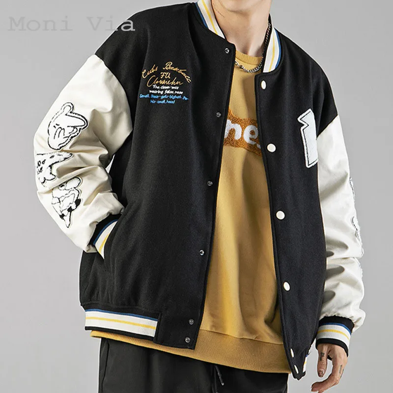 

Monivia Battle Clothing Men Jacket Male Autumn and Winter New Men Jacket Tide Trend Coat INS Baseball Clothes Warm Coat Jacket