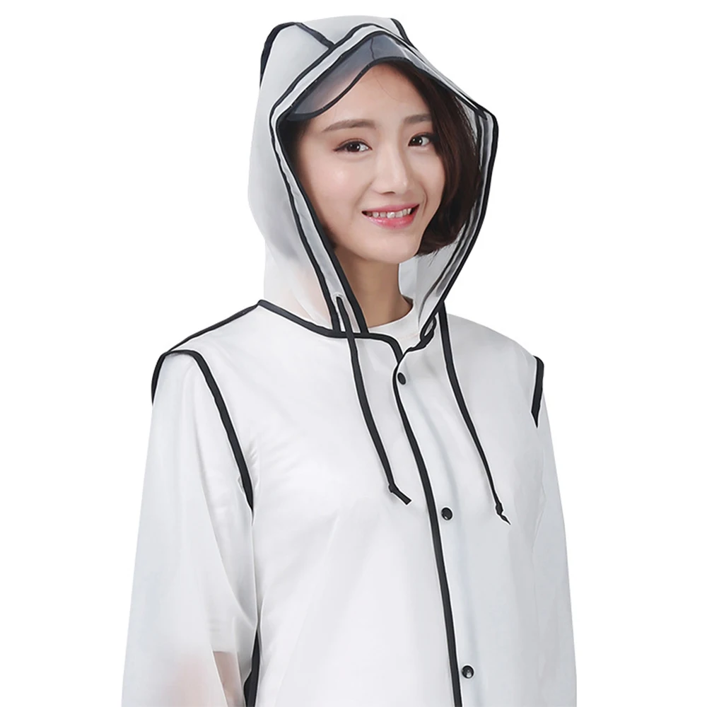 Толстовка прозрачная водонепроницаемая для мужчин и женщин модный дождевик из