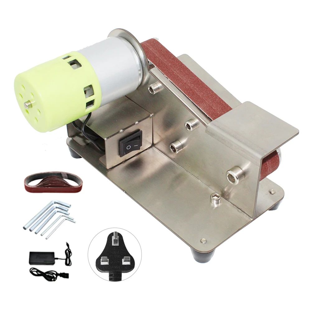 

Polishing Machine 15-degree Fixed Angle Knife Sharpener Belt Sander 7 Level Adjustable Polisher 100W with 10pcs Sanding Belts