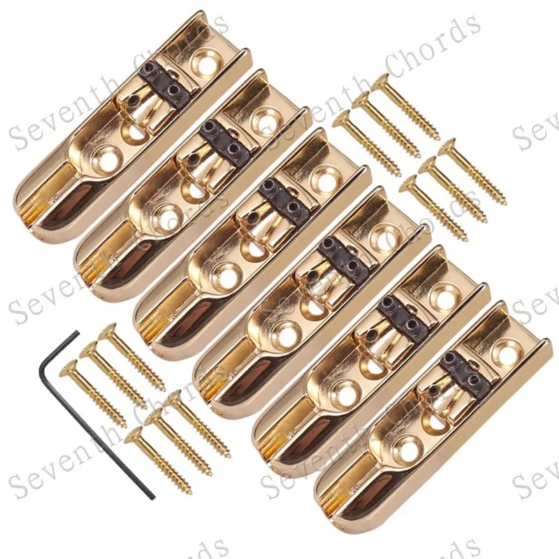 Набор из 6 шт. Индивидуальный мост с винтами и гаечным ключом хром Черное золото