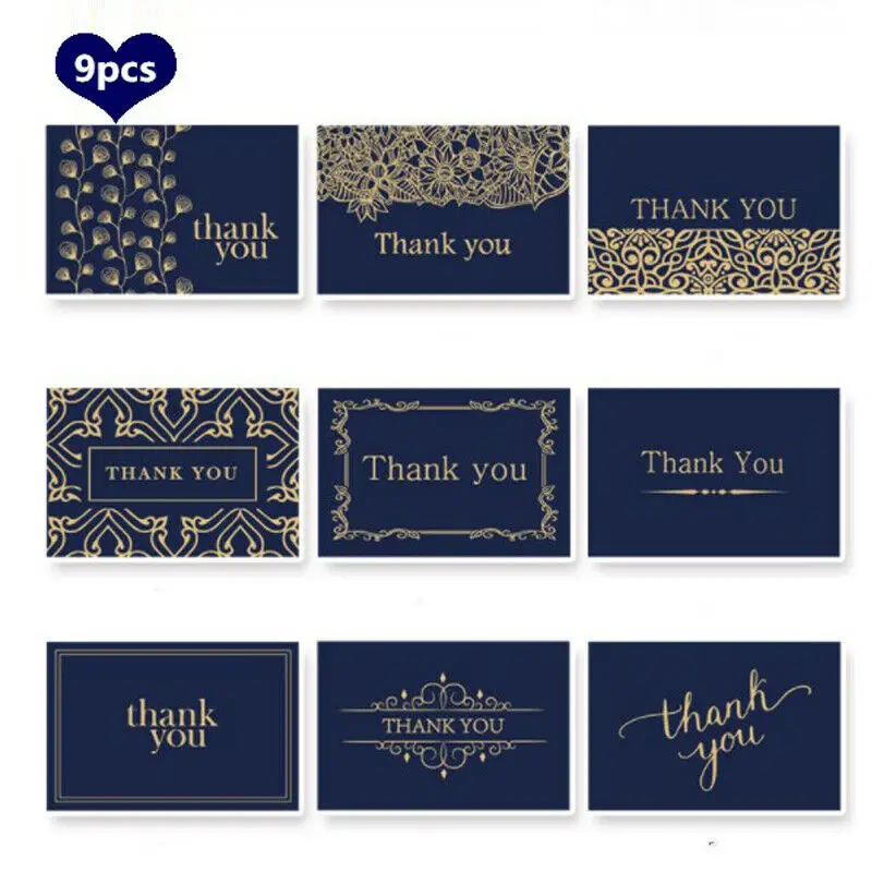 9PCS Message Cards Thank You Card Festival Greeting Postcard Kids Gift | Дом и сад