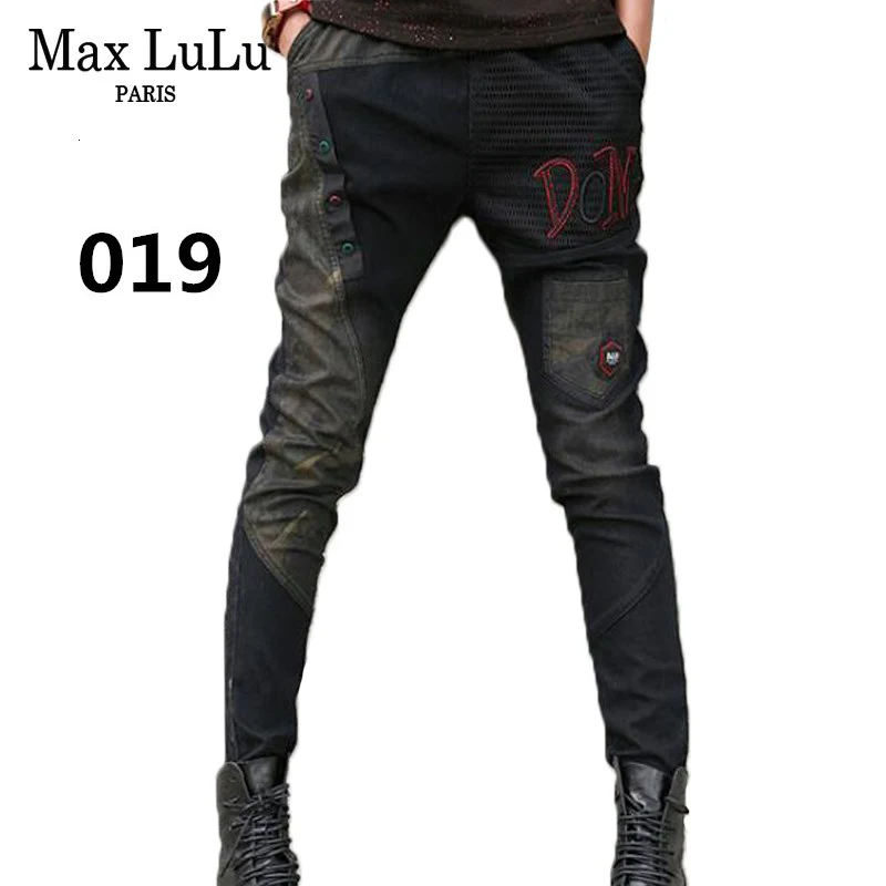 Max LuLu Роскошные корейские винтажные женские штаны-шаровары женские черные рваные джинсы с эффектом пуш-ап женские джинсовые брюки размера плюс Pantolon