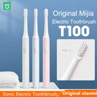 Зубная щетка Xiaomi Mijia T100 звуковая электрическая для взрослых, цветная Водонепроницаемая перезаряжаемая через USB, с насадкой