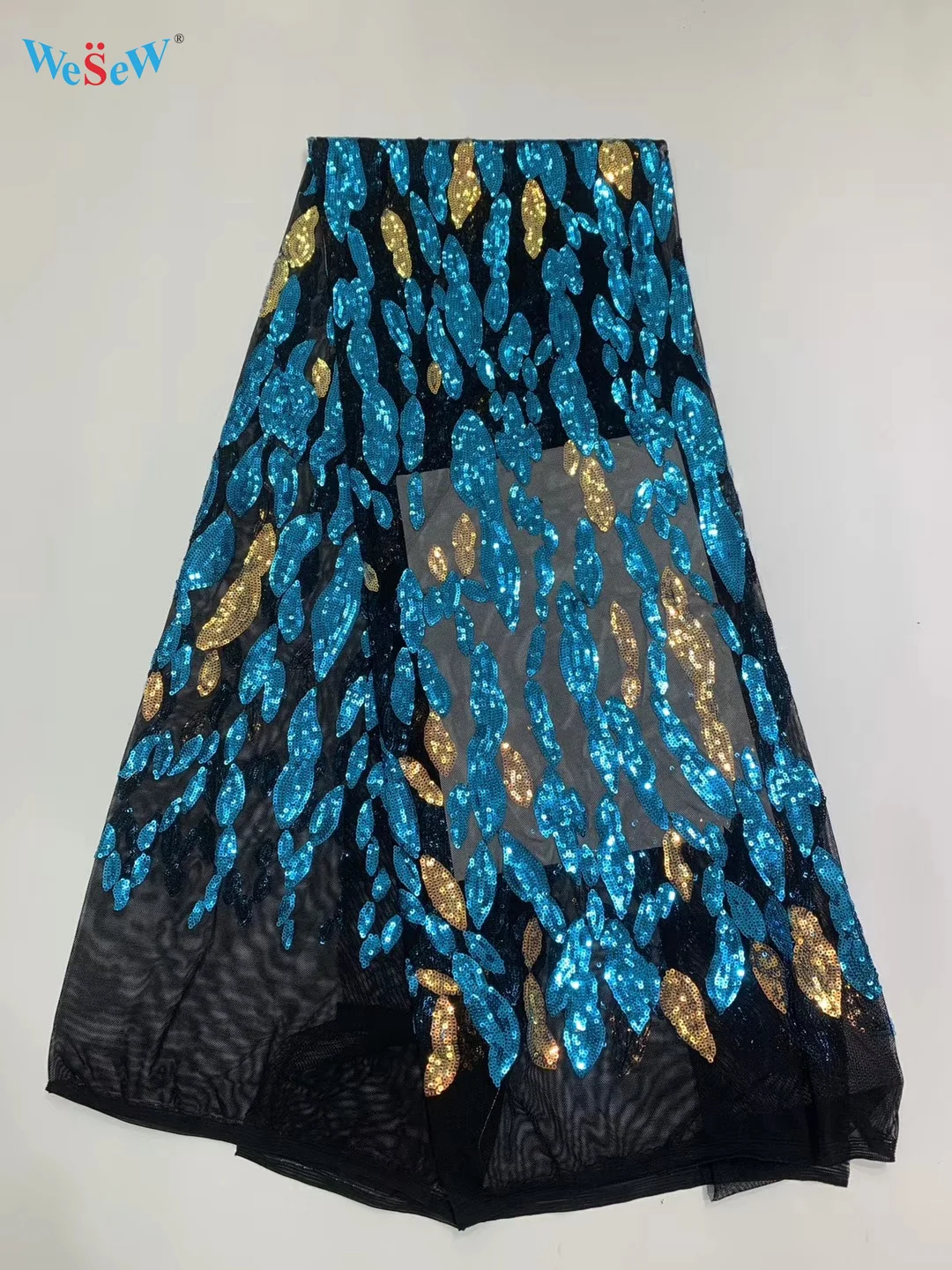 

Новейший вышитый кружевной материал для платья «сделай сам», красивые африканские блестки, сетчатая кружевная ткань, блестящая ткань для с...