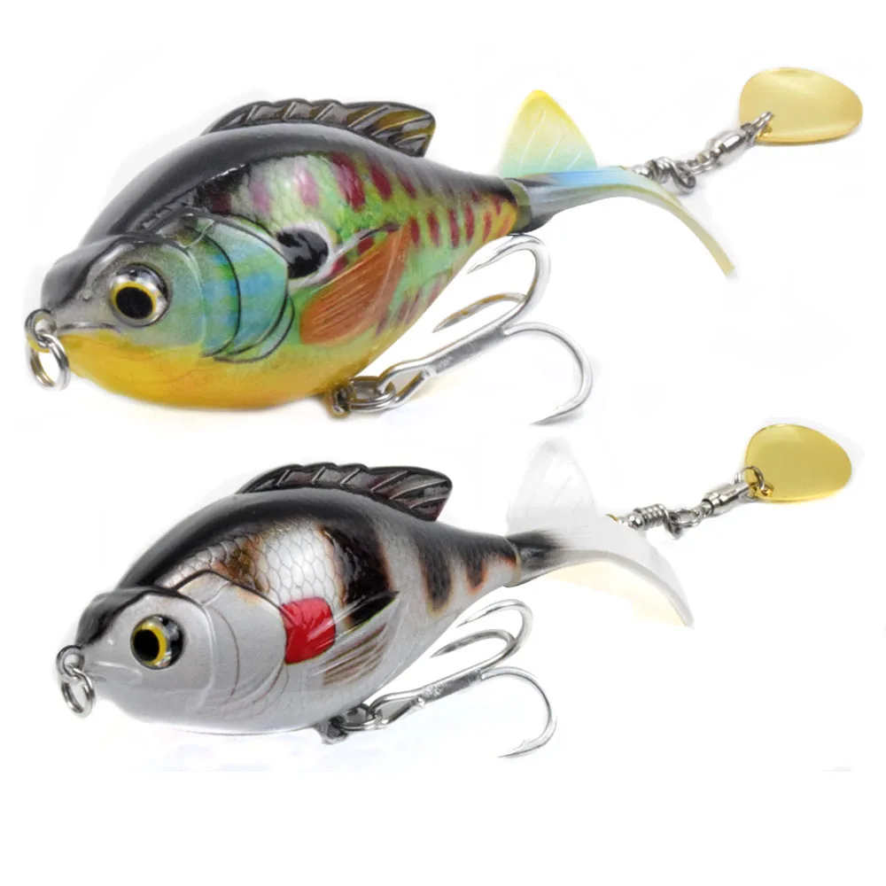 

95MM 16.9G Hard Topwater Artificial Crankbait Fishing Lures Wobller With NO.4 Hooks River Pond Lake For Trout Pike Shad Perch