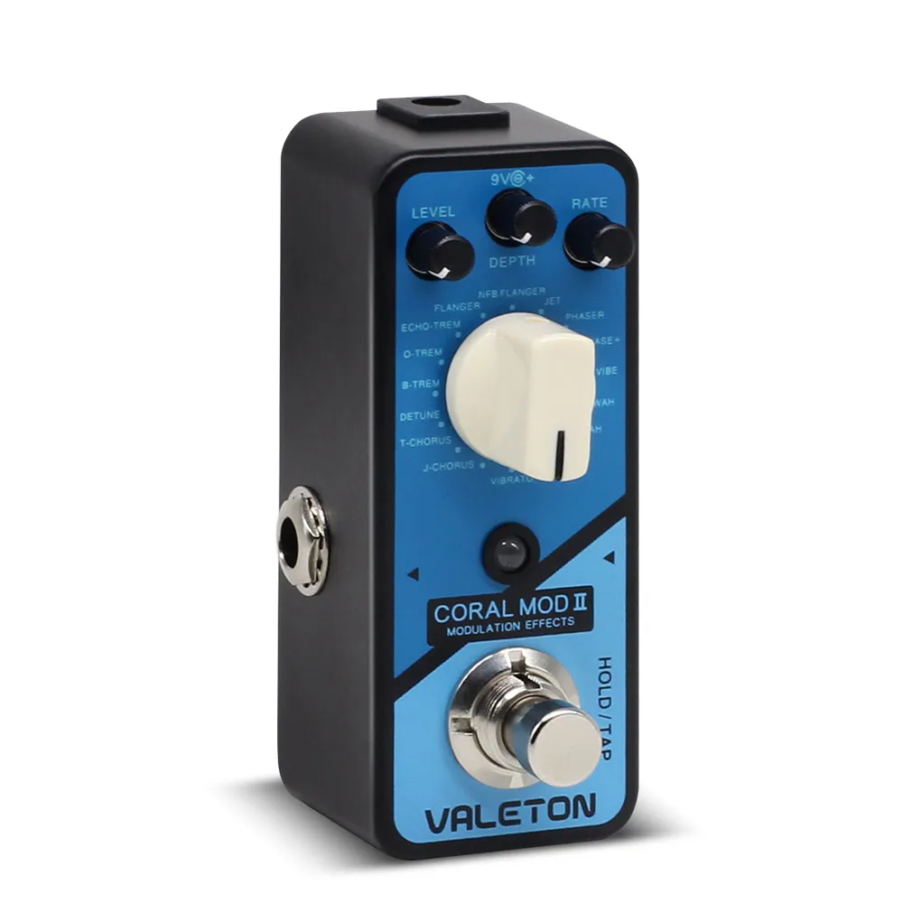 Valeton Coral Mod II цифровая модуляция Chorus Flanger Phaser Univibe тремоло лофи мульти эффекты Гитара Бас педаль CRL-8